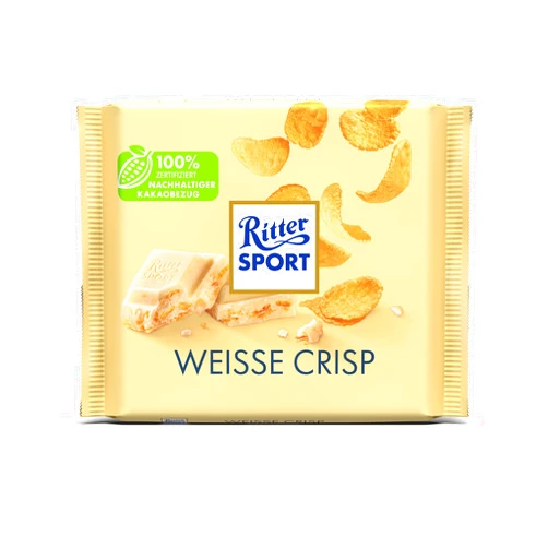 Ritter Sport Chocolate | Ritter Sport With & Crisp | Ritter Chocolate | German Chocolate Bars | 3,5 Ounce Total