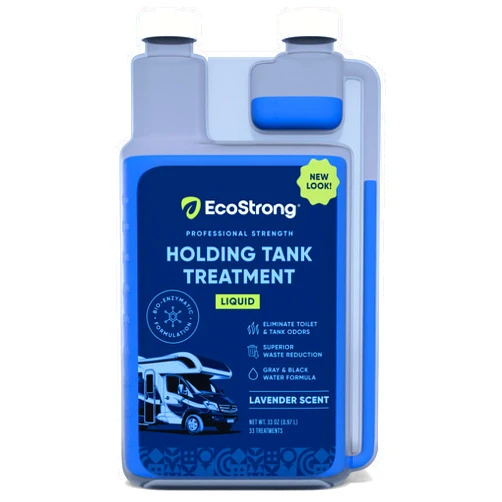 Eco Strong RV Toilet Treatment | RV Black Tank Treatment | RV Holding Tank Digestor, Odor Eliminator, and Cleaner | Perfect for Campers, RVs, Boats, 33 Treatments, Lavender