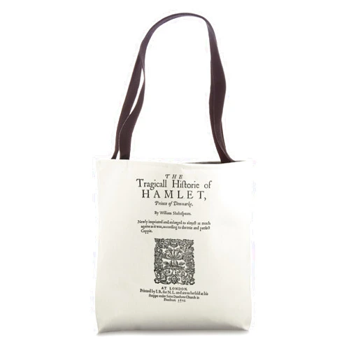 Bookish Hamlet Book Lovers Hamlet Theatre Classical Literature Book Lover Tote Bag