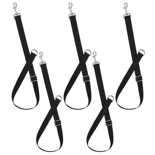 IOUALEY 5 Pack Horse Bucket Strap, Adjustable Nylon Horse Water Bucket Strap for Hay Bag Nets, Horse Hanging Strap for Outdoor Feeders Heavy Duty Horse Water Feed, Hanging-Pratical and Easy Use, Black
