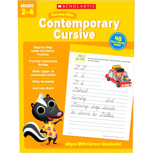 Scholastic Teaching Resources Scholastic Success with Contemporary Cursive Grades 2-4 Workbook