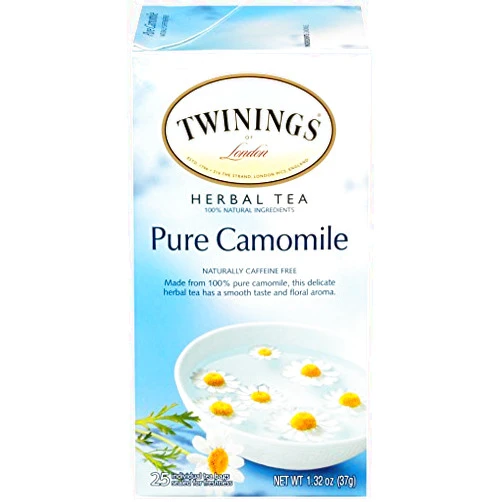 Twinings of London Pure Camomile Herbal Tea Bags, 25 Count (Pack of 6) Pure Camomile Herbal 25 Count (Pack of 6)