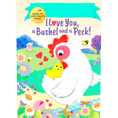 By Louise Martin (Author), Jo Parry (Illustrator) Fill-In I Love You, a Bushel and a Peck!: A Sweet Fill-in-Your-Name Personalized Book for Kids
