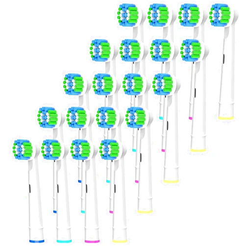 Betterchoi Replacement Toothbrush Heads Compatible with Braun Oral B, 20 Pack Professional Electric Brush Heads for Oral B Replacement Heads Refill Pro 1000/1500/4000/7000/8000/9600 Etc.