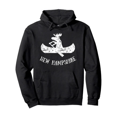 Mudrock State Tees New Hampshire Shirt | Funny Moose Canoe Gift Pullover Hoodie