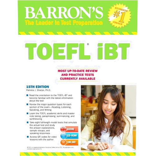 Pamela J. Sharpe Ph.D. Barron's TOEFL iBT with CD-ROM and MP3 audio CDs