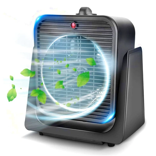 TRUSTECH 2 in 1 Cooler & Heater - Desk Electric Small Cooling and Heating Fan Combo W/ Tip Over & Overheat Protection, Desktop for Indoor Use Home Room Office Bedroom Room Personal