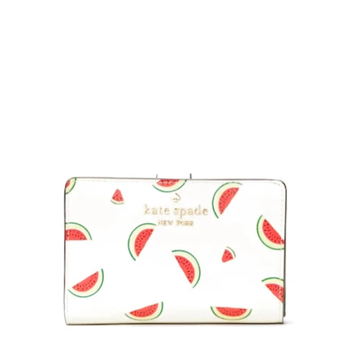 Kate Spade New York Kate Spade Staci Watermelon Party Medium Compact Bifold Wallet