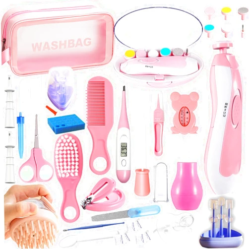 TSUNDERE L Baby Essentials Healthcare and Grooming Kit, Baby Electric Nail Trimmer Set Newborn Nursery Health Care Set for Newborn Infant Toddlers Baby Boys Girls Kids