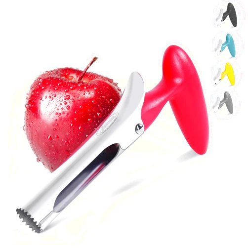 Newness Focus on Stainless Steel Apple Corer, Newness Premium Apple Corer Remover, Stainless Steel Apple or Pear Core Remover Tool for Home & Kitchen with Sharp Serrated Blade
