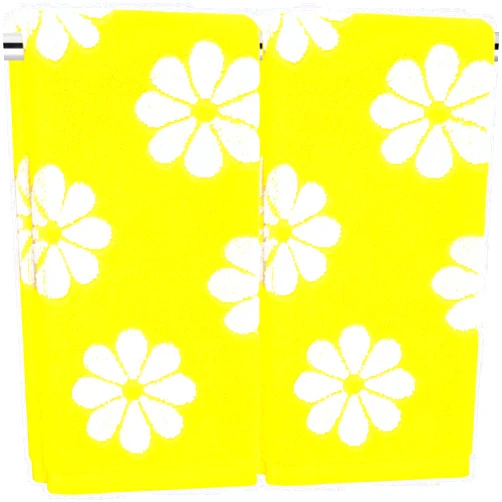 AnyDesign 2 Pcs Floral Hand Towels Yellow Daisy Flower Jacquard Cotton Bath Towel Spring Absorbent Dish Towel for Housewarming Home Kitchen Bathroom Decor Gift Set