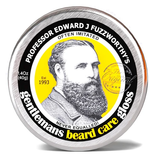 PROFESSOR EDWARD J FUZZWORTHY'S Professor Fuzzworthy's Beard Balm Gloss Leave In Conditioner All Natural Organic Beard Care with Leatherwood Honey & Essential Plant Oils | Handmade in Tasmania Australia- 40g