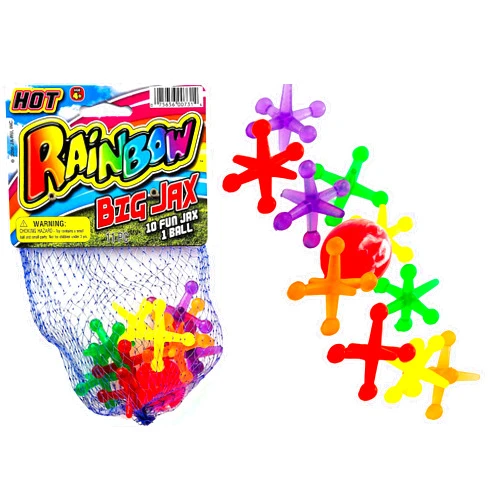 JA-RU Big Jacks Toy Set (Pack of 1 Units) Kids Jax Classic Games Great Party Favors or Pinata Filler in Bulk. 731-1