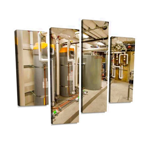 IGOONE 4 Panels Canvas paintings - Pipes and Controls for HVAC System - Wall Art modern Posters Framed Ready to Hang for Home Wall Decor