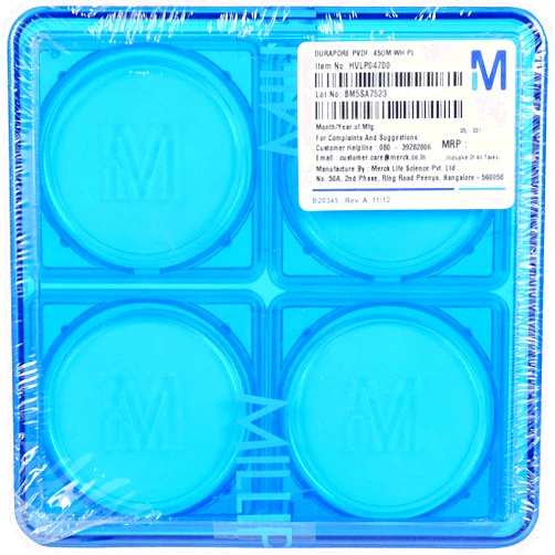 Millipore EMD Millipore HVLP04700 Durapore Membrane, PVDF, 0.45 µm, 47 mm dia