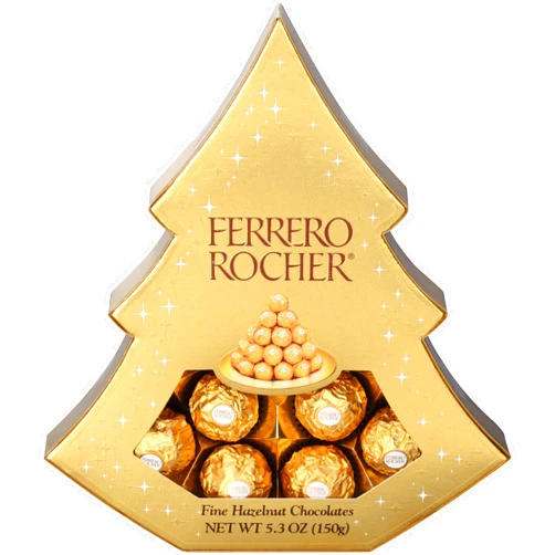 Ferrero Rocher, 12 Count, Premium Gourmet Milk Chocolate Hazelnut, Luxury Chocolate Holiday Gift, Individually Wrapped, 5.3 Oz