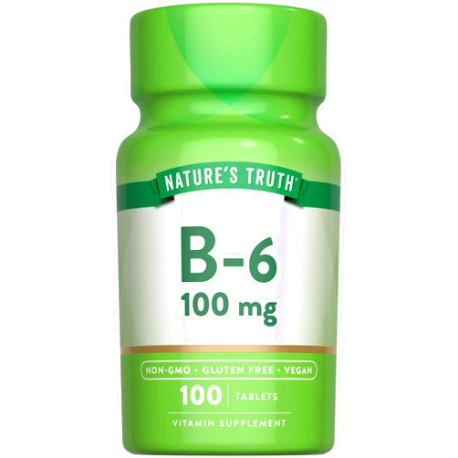 Nature's Truth B6 Vitamin | 100mg | 100 Tablets | Vegan, Non-GMO & Gluten Free Supplement
