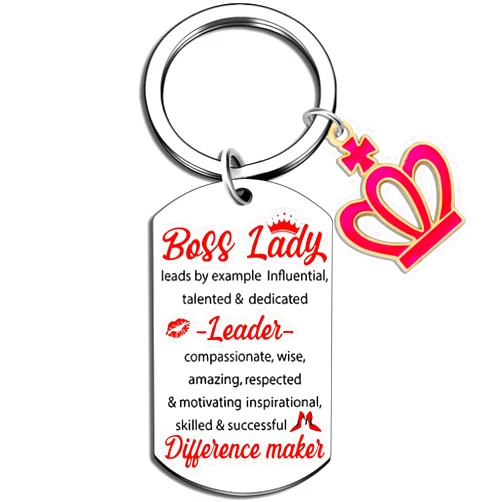 Isiyu Boss Lady Keychain Gifts For Her Boss Gifts For Women Employee Appreciation Gifts Office Bosses Lady Birthday Keychain For Female Manager Leadership Gifts Promotion Retirement Souvenir