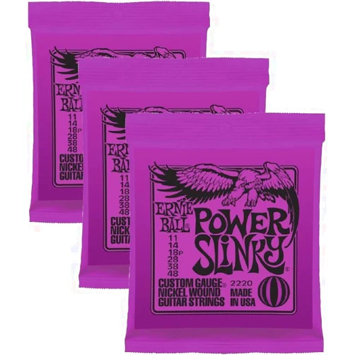 Ernie Ball Power Slinky Guitar Strings (Pack of 3) (2220x3)