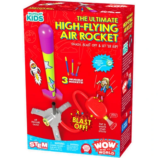 Thames & Kosmos Wow in The World Ultimate HIGH-Flying AIR Rocket | Launch 100+ ft, Fun Sound Effects, Kids Outdoor Toy, Companion Audio Content, Bonus Reusable Science Tool, STEM Toy for Kids 4