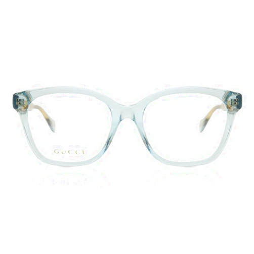 Gucci GG0566ON 003 Eyeglasses Frame Women's Light Blue Full Rim Cat Eye 52mm
