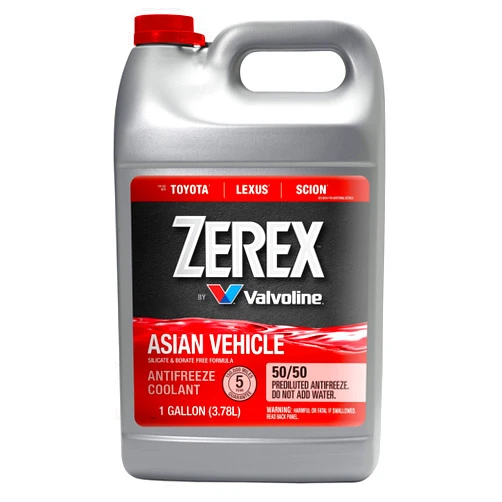 Zerex Asian Vehicle Red Silicate and Borate Free 50/50 Prediluted Ready-to-Use Antifreeze/Coolant 1 GA