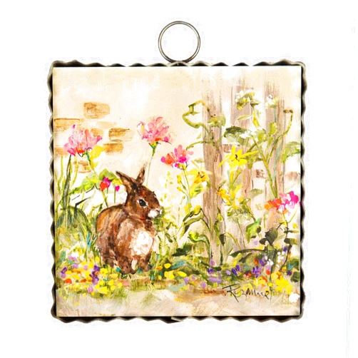 The Round Top Collection - Mini Rozie's Brown Bunny In Garden