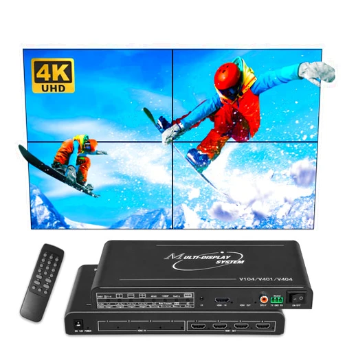 BTSX Video Wall Controller 2x2 4k60Hz BTSX TV Wall Controller HDMI Input 4K & Output 1080P with 10 Splicing Modes Support 180 Degree Rotate for All Modes