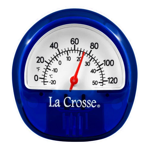 La Crosse Technology La Crosse 104-106BL Blue Analog Thermometer with Magnetic Back
