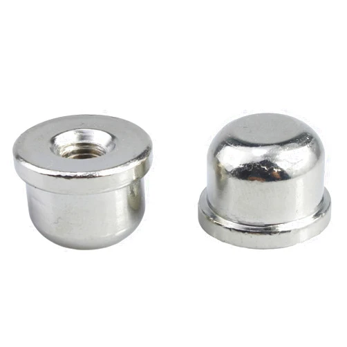 OZXNO 2-pcs 1/4-27 Solid Lamp Finials Caps Tapped of Tops for Lamp Shade Holder Harp Decoration(Silver)