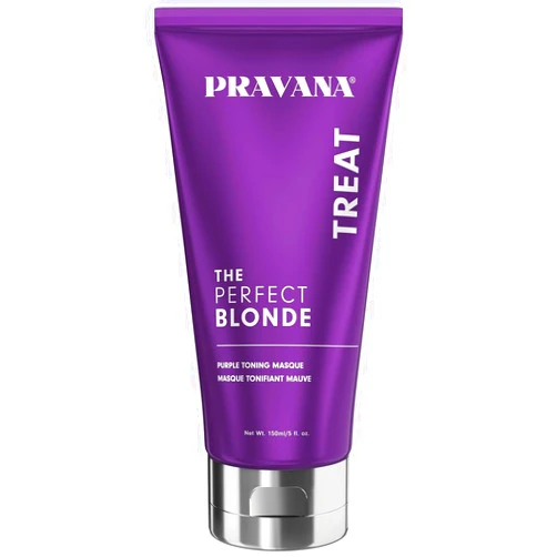 Pravana The Perfect Blonde Purple Toning Masque Treatment | Neutralizes Brassy, Yellow Tones | For Color-Treated Hair | Adds Strength, Shine, Elasticity