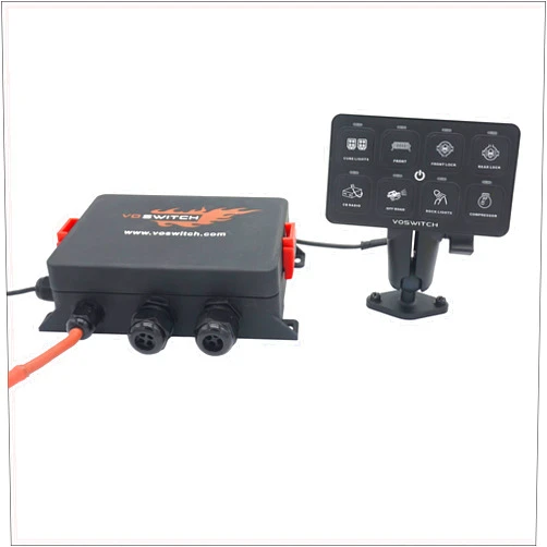 Voswitch UV100 8 Gang Programmable Switch Panel Power Control System for Truck UTV Side by Side Boat 12V Battery Use