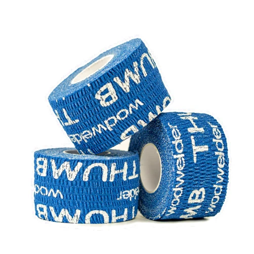 WOD&DONE 6 x WOD WELDER Thumb Protection Tape 23ft Roll - Superior Adhesive for Hook Grip Lifting - Weightlifters, Fitness, Cross Training, Blister Prevention - powerlifting, deadlift (2in, Blue 6 Rolls)