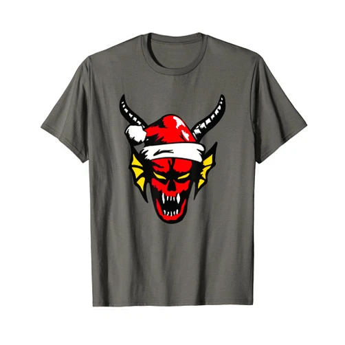 Stranger Things Christmas Hellfire Club Santa Hat T-Shirt