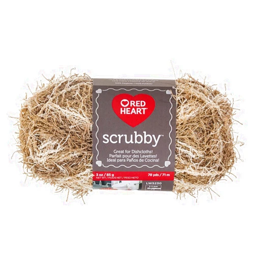 RED Heart CNCE833.938 Scrubby Yarn, Almond