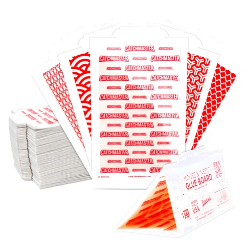 Catchmaster Pro Strength Mouse & Insect Glue Boards 60pk Traps Indoor for Home, Adhesive Bug Catcher, Rat & Rodent Sticky Trap, Non Toxic Bulk Pre-Baited Glue Traps, Pet Safe House Pest Control