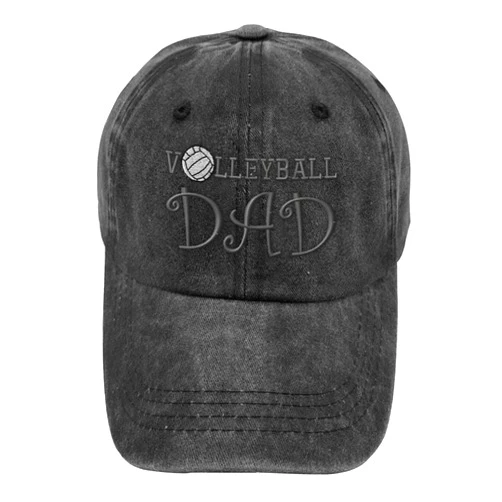 Speedy Pros Vintage Washed Hat Volleyball Dad Embroidery Cotton Dad Hats for Men & Women Buckle Closure Black