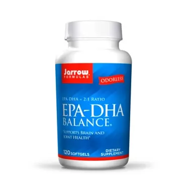 Jarrow Formulas EPA-DHA Balance 600 mg - 120 Softgels - 2:1 Ratio of EPA & DHA - Supports Brain & Joint Health - Ultra-Purified, Highly Concentrated - 60 Servings