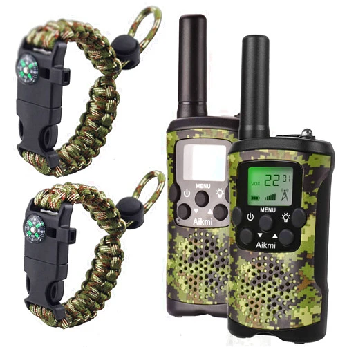 Aikmi Gifts for Kids Aged 5-12 Boy Toys Kids Walkie Talkies 22 Channel 2 Way Radio 3 Miles Long Range fit Outdoor Adventure Hunt Game Camp Toys for Boys 6 7 8 9 Years Old Gifts for Boys