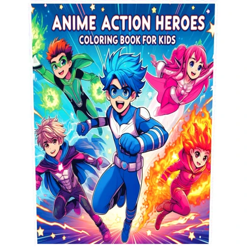 Mrs Phileacia Gail Turner-Esaw Anime Action Heroes Coloring book For Kids