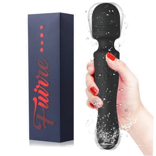 Fuirre New Cordless Double-Ended Available Relaxation Myofascia Tool Handheld Portable Wireless Travel Home Office Work Sports Silicone Use to Relieve Deep Tissue Muscle Pain and Fatigue,Black