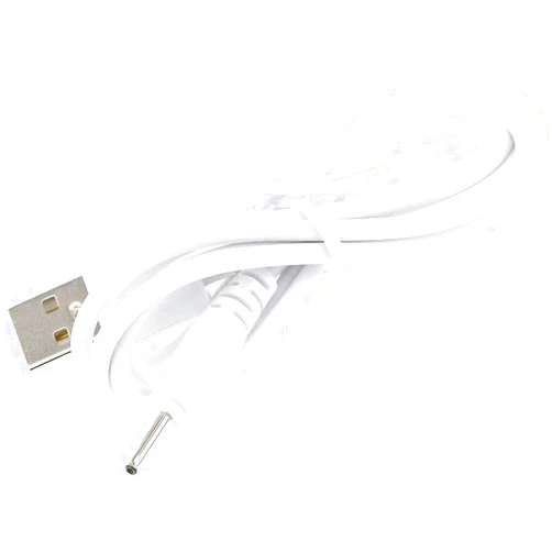 Luventg USB to DC 2.0mm Cable, Earbuds USB DC Charger Adapter,USB 2.0 Type A Male to DC 2.0mm x 0.6mm 5 Volt DC Barrel Jack Power Adapter Connector Charging Cable (White-1 Pack)