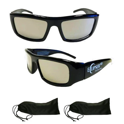 American Paper Optics 2-Pack The Eclipser HD Plastic Solar Glasses And Eclipser Case - ISO Approved - Made in the USA (Eclipser HD and Get Eclipsed) Solar Eclipse Glasses