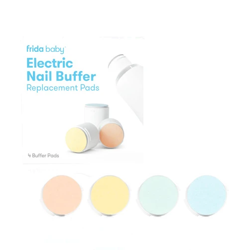 Frida Baby Electric Nail Buffer Replacement Pads | Safe + Easy Grooming, Trimming, and Nail Filing for Newborn, Toddler, or Children's Fingernails and toenails, 4 Buffer Pads