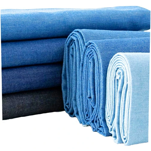 HTRY Denim Fabric 100% Pure Cotton Washed 150cm/59in Wide Blue Denim(Size:Extra thick version,Color:Light blue)
