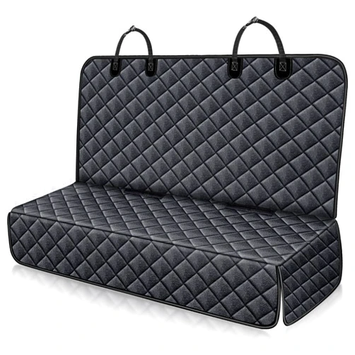 NESTROAD Bench Dog Car Seat Cover for Back Seat,Waterproof Dog Seat Covers,Heavy-Duty and Nonslip Backseat Protector Cover for Cars,Trucks & SUVs (Black,53