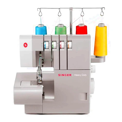 SINGER 14HD854 Professional 2 to 4 Thread Stitch Self Adjusting Serger Sewing Machine with 1,300 Stitch Per Minute Capacity and Accessories, Gray