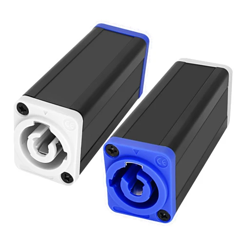 XMSJSIY Powercon to Powercon Connector 3 Pin 20A 250V Powercon Input to Output NAC3MPA-1 to NAC3MPB-1 Female to Female Adapter Plug AC Power for PowerCon Cable Extension -2 Pcs
