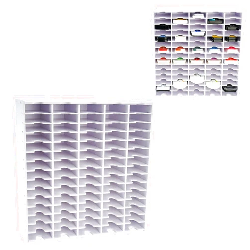 Sanfurney 75 Slots Ink Pad Storage Holder Stamp Pad Organizer Fit for Ranger or TSUKINEKO Ink Pads, Diamond Painting Tray Rack, Craft Supply Organizer Holder for Desktop, Wall-Mounted