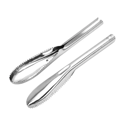 CONSIO 2 Pieces Fish Scaler Stainless Steel Fish Scaler Remover, Easily Remove Fish Scales Cleaning BrushTool Fish Scraper for Kitchen Fish Cleaning Tools